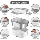 Cordless Heated Lunch Box with Automatic Heating, Electric Lunchbox for Adults, Portable Food Warmer with Insulated Carry Bag - Yellow - Size 8.5*5.94*2.52in