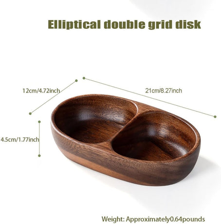 Walnut Wood Bowl,  Wooden Salad Bowl for Fruit, Snacks and Appetizers, Serving Dish for Home Decor, Solid Wood Bowl, Centerpiece - Walnut - Size Square