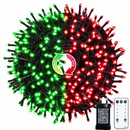LED White Christmas Lights Outdoor, String Lights Plug in | Extendable, 8 Modes Christmas Tree Light, Timer, Durable, for Room Garden Patio Porch Wedding Christmas Halloween Decoration - Red & Green - Size 100m 800-LED Light String with 3m Extension Cable