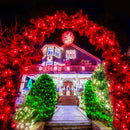 LED White Christmas Lights Outdoor, String Lights Plug in | Extendable, 8 Modes Christmas Tree Light, Timer, Durable, for Room Garden Patio Porch Wedding Christmas Halloween Decoration - Red & Green - Size 30m 300-LED Light String with 3m Extension Cable