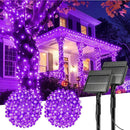 Solar String Lights Outdoor, 2 Pack LED Solar Outdoor Lights | Solar Fairy Lights with 8 Lighting Modes, Waterproof Solar Christmas Halloween  Lights for Outside Tree Garden Balcony Gazebo Party - Purple - Size 105ft 300-LED String Light