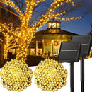 Solar String Lights Outdoor, 2 Pack LED Solar Outdoor Lights | Solar Fairy Lights with 8 Lighting Modes, Waterproof Solar Christmas Halloween  Lights for Outside Tree Garden Balcony Gazebo Party - Warm White - Size 72ft 200-LED String Light