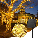 Solar String Lights Outdoor Waterproof, LED Outdoor Light | Solar Fairy Lights with 8 Lighting Modes, IP65 Waterproof Solar Christmas Halloween Lights for Outdoor Outside Tree Patio - Warm White - Size 72ft 200-LED String Light