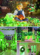 Solar String Lights Outdoor Waterproof, LED Outdoor Light | Solar Fairy Lights with 8 Lighting Modes, IP65 Waterproof Solar Christmas Halloween Lights for Outdoor Outside Tree Patio - Green - Size 40ft 100-LED String Light