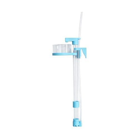 Waste Collector Aquarium Debris Remover, Blue Transparent Tube with Removable Mesh Cup Clip on Mount for Routine Water Care - White - Size 1Pack