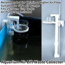Waste Collector Aquarium Debris Remover, Blue Transparent Tube with Removable Mesh Cup Clip on Mount for Routine Water Care - White - Size 1Pack