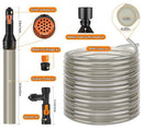 49ft Gravel Vacuum for Aquarium Water Changer Fish Tank Cleaning Tools,Siphon Universal Quick Pump Aquarium Water Changing - Clear - Size 49ft