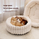 plush cat bed, cat comfort bed, anti-static cat bed, high quality cat bed, cat resting place, pet bed Australia, soft cat bed-White.