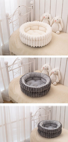 plush cat bed, cat comfort bed, anti-static cat bed, high quality cat bed, cat resting place, pet bed Australia, soft cat bed-White.