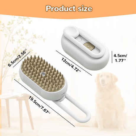 Rechargeable Pet Steam Comb 3 In 1 Pet Grooming Tool Pet Steam Brush Anti