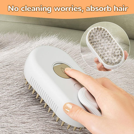 Rechargeable Pet Steam Comb 3 In 1 Pet Grooming Tool Pet Steam Brush Anti