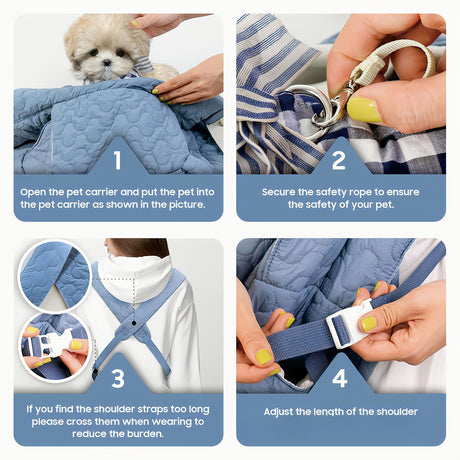 dog carrier vest, hands-free pet carrier, small dog carrier, dog hiking gear, pet travel accessories, Australian pet supplies, dog walking accessories, pet carrier vest -Blue