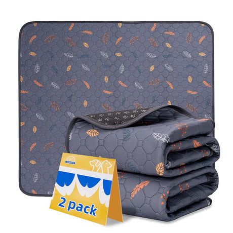 2-Pack Reusable Dog Urine Pads Dog Pee Pads Absorbent Dog Pads Dog Training Pads - Dark Gray / 36in*41in