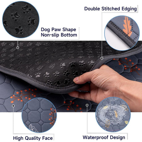 2-Pack Reusable Dog Urine Pads Dog Pee Pads Absorbent Dog Pads Dog Training Pads - Dark Gray / 48in*60in