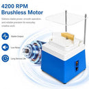 Stained glass grinder,4200r/min Glass grinder,with 5 Sizes Diamond Bits Automatic Water Filling Function, 5/8"+1"+3 Bits Included, For Beginners, Glass Processing Arts & Decoration