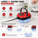 Versora Pro Car Steam Cleaner, 2500W Steam Cleaner, Lightweight High-Temp Steamer for Auto Detailing, Sofa, Tile & Grease, Large Tank + Brush Heads Included  - Red