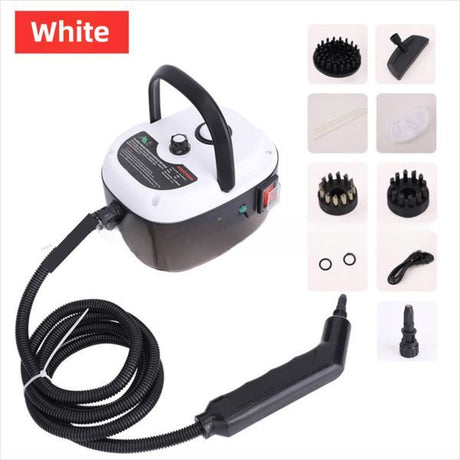 Versora Pro Car Steam Cleaner, 2500W Steam Cleaner, Lightweight High-Temp Steamer for Auto Detailing, Sofa, Tile & Grease, Large Tank + Brush Heads Included (White)