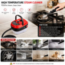 Versora Pro Car Steam Cleaner, 2500W Steam Cleaner, Lightweight High-Temp Steamer for Auto Detailing, Sofa, Tile & Grease, Large Tank + Brush Heads Included (White)