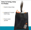 1Pack Small Car Trash Bag with Waterproof Liner and Storage Pocket | Hanging Car Garbage Bag Holds Wet and Dry Car Trash Without Taking Up Floor or Legroom Space - Black - Size 1Pack