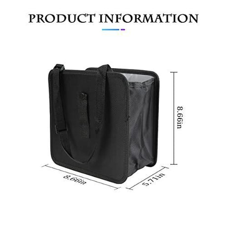 1Pack Foldable Waterproof Car Trash Can, Small | leakproof liner, hanging storage-bag design, fits most cars, SUVs, and trucks, car interior accessories - Black - Size 1Pack