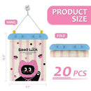 20Pcs Disposable Car Trash Bag, Car Garbage Bag Hanging Vehicle Trash Can Auto Rubbish Pouch Dustbin Bags Garbage Container Car Accessories, Leakproof, Smellproof, Portable for Women & Adults - Pink - Size 20 Pcs