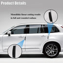 4PCS Universal Car Side Door Edge Guards Protector Real Carbon Fiber Door Edge Guard Protector Trim Molding Crash Scratch Protector Bumper Guard Protector Sticker Anti-Collision Strips - Black - Size 4PCS