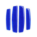 4PCS Universal Car Side Door Edge Guards Protector Real Carbon Fiber Door Edge Guard Protector Trim Molding Crash Scratch Protector Bumper Guard Protector Sticker Anti-Collision Strips - Blue - Size 4PCS