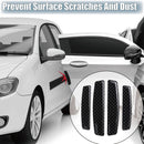 4PCS Universal Car Side Door Edge Guards Protector Real Carbon Fiber Door Edge Guard Protector Trim Molding Crash Scratch Protector Bumper Guard Protector Sticker Anti-Collision Strips - Gray - Size 4PCS