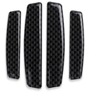 4PCS Universal Car Side Door Edge Guards Protector Real Carbon Fiber Door Edge Guard Protector Trim Molding Crash Scratch Protector Bumper Guard Protector Sticker Anti-Collision Strips - Gray - Size 4PCS
