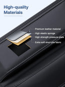 Premium Leather Car Seat Gap Filler Organizer (0.2”-1.2" Gaps), Clever Gifts for Car SUV Truck Owners - Black - Size 2PCS