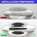 TPU Carbon Fiber Like Car Door Handle Cup Protective Sticker-8 PCS | Auto Door Paint Guard Car Door Cup Scratch Protection Films Universal Door Handle Cups Protective Pad