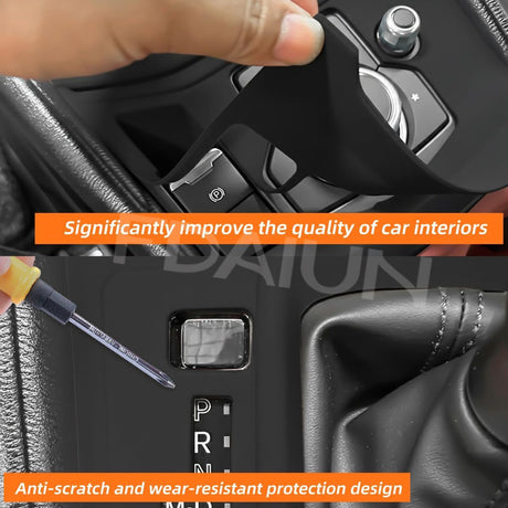 Gearshift Panel Pad for Mazda CX-5 2017-2025 Silicone | Waterproof Central Control Interior Accessories One Button - Black - Size One Button