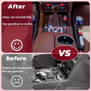 Anti-Drop Car Seat Gap Filler Organizer, Premium Leather Console Organizer, Easy Access to Phone/Keys, Universal Fit for Car SUV Truck Multi-Purpose Essentials Organizer - Brown - Size 2PCS