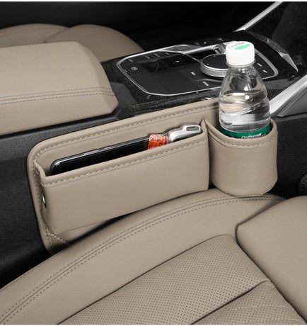 Anti-Drop Car Seat Gap Filler Organizer, Premium Leather Console Organizer, Easy Access to Phone/Keys, Universal Fit for Car SUV Truck Multi-Purpose Essentials Organizer - Red - Size 2PCS