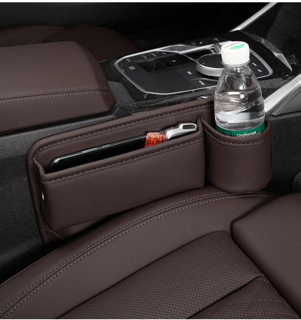 Anti-Drop Car Seat Gap Filler Organizer, Premium Leather Console Organizer, Easy Access to Phone/Keys, Universal Fit for Car SUV Truck Multi-Purpose Essentials Organizer - Red - Size 2PCS