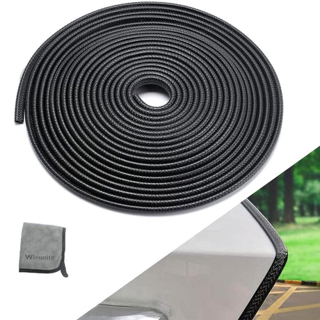 32.8ft No Glue Car Door Edge Guards Black | Reduces parking lot door dings, U-shaped rubber, fits sedans trucks SUVs, fade-resistant, protect against paint chips - White - Size 32.8ft