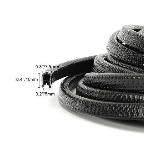 32.8ft No Glue Car Door Edge Guards Black | Reduces parking lot door dings, U-shaped rubber, fits sedans trucks SUVs, fade-resistant, protect against paint chips - White - Size 32.8ft