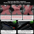 Car Seat Gap Filler Organizer of 2, 2 in 1 Car Gap Filler | Universal Gap Filler with Storage Pockets, No Drop Seat Guard for Phones Keys Cards,Car Accessories for Most Cars Trucks SUVs - Black - Size 2PCS