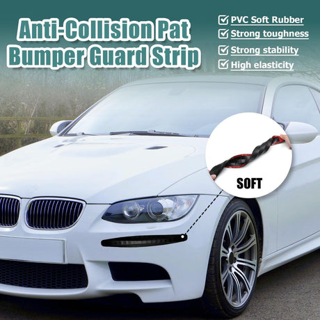 4-Packs Black Bumper Guard Strip | Anti-Collision Patch, Anti-Scratch Protector Trim, Universal for Cars SUV Pickup Truck - Gray - Size 4PCS