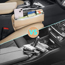 2Pack Car Seat Gap Filler Organizer - Leather Console Side Pocket Seat Storage - Stylish and Practical Car Accessories for Cars,SUV,Truck - Brown - Size 2 Pack