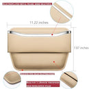 2Pack Car Seat Gap Filler Organizer - Leather Console Side Pocket Seat Storage - Stylish and Practical Car Accessories for Cars,SUV,Truck - Brown - Size 2 Pack