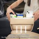 2Pack Car Seat Gap Filler Organizer - Leather Console Side Pocket Seat Storage - Stylish and Practical Car Accessories for Cars,SUV,Truck - Brown - Size 2 Pack