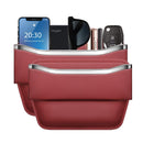 2Pack Car Seat Gap Filler Organizer - Leather Console Side Pocket Seat Storage - Stylish and Practical Car Accessories for Cars,SUV,Truck - Red - Size 2 Pack