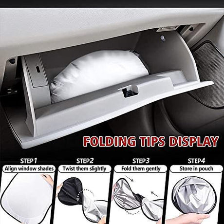 160x86cm Car Windscreen Sun Shade,Front Windshield Sunshade,Foldable Cover Visor Sunshades,Reflective UV Dust Protector,Automotive Ray Protection Block Parasol,Keep Your Vehicle Cool,Fit Various Sizes