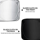 160x86cm Car Windscreen Sun Shade,Front Windshield Sunshade,Foldable Cover Visor Sunshades,Reflective UV Dust Protector,Automotive Ray Protection Block Parasol,Keep Your Vehicle Cool,Fit Various Sizes