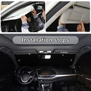 160x86cm Car Windscreen Sun Shade,Front Windshield Sunshade,Foldable Cover Visor Sunshades,Reflective UV Dust Protector,Automotive Ray Protection Block Parasol,Keep Your Vehicle Cool,Fit Various Sizes