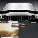 160x86cm Car Windscreen Sun Shade,Front Windshield Sunshade,Foldable Cover Visor Sunshades,Reflective UV Dust Protector,Automotive Ray Protection Block Parasol,Keep Your Vehicle Cool,Fit Various Sizes