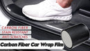 2.7In x 33Ft Universal Car Door Edge Protector, Carbon Fiber 5D Gloss Black Vinyl Wrap Film with Anti-Collision Protection for Most Vehicles - Black - Size 2.7In x 33Ft