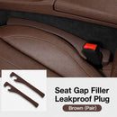 Car Seat Gap Filler 2 Pack, Universal Fit PU Leather Car Seat Gap Plug to Fill The Gap Between Seat and Console, Car Seat Crevice Blocker Stop Things from Dropping - Black - Size 2PCS