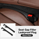 Car Seat Gap Filler 2 Pack, Universal Fit PU Leather Car Seat Gap Plug to Fill The Gap Between Seat and Console, Car Seat Crevice Blocker Stop Things from Dropping - Brown - Size 2PCS